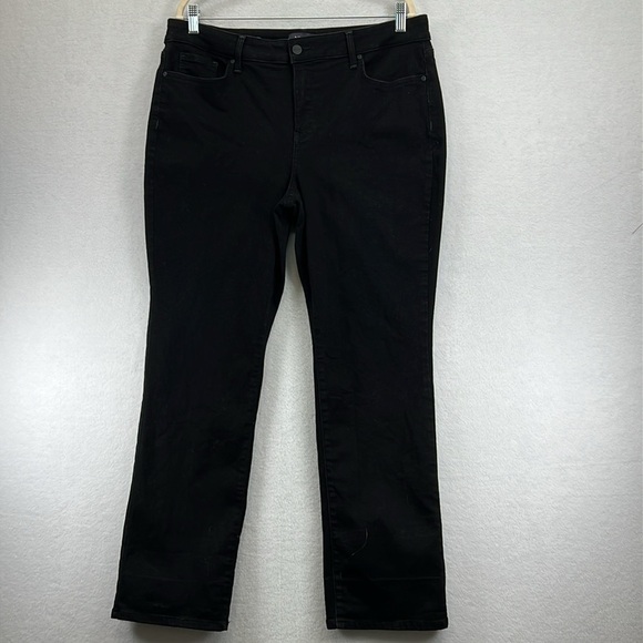 NYDJ Marilyn Straight Women’s Jeans Sz 16P Black Lift Tuck Technology High Rise - Picture 1 of 12